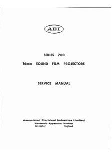 AEI AEI 700 - Series manual. Camera Instructions.